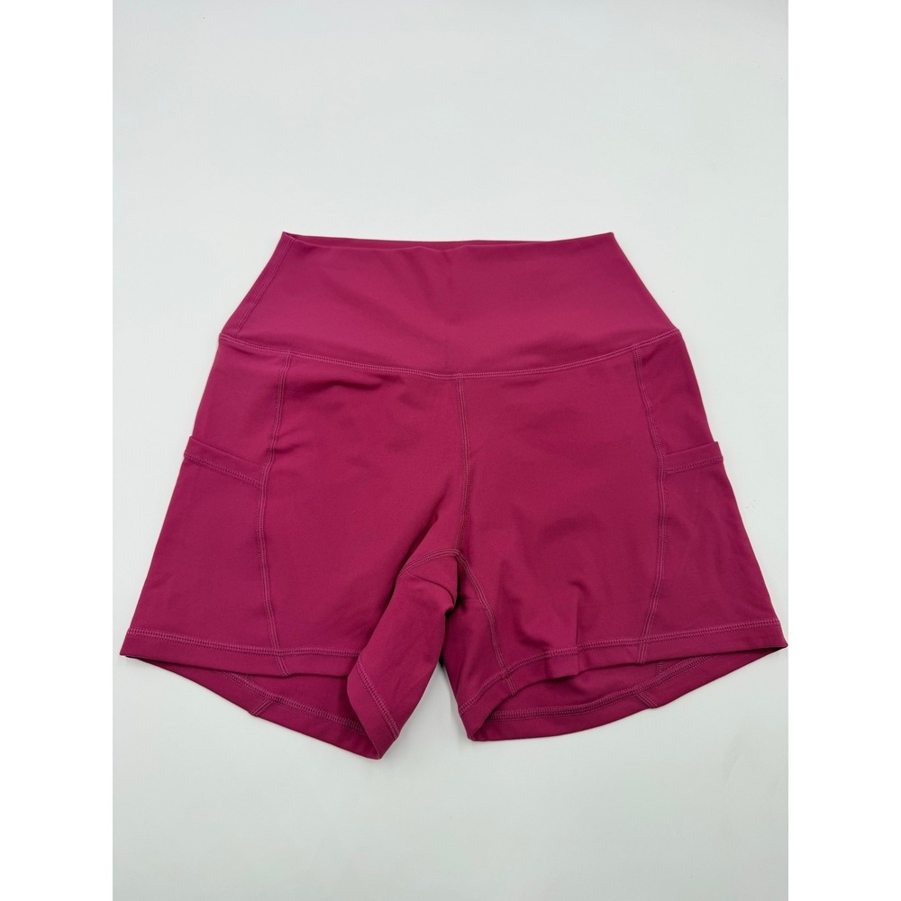 Curves N Combatboots Magenta Scrunch Butt Athletic Shorts Pockets Pink Medium